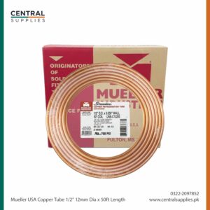 Mueller USA 1/2" (12.7mm) Copper Tube 50FT Coil | High-Flow Suction Line for 1.5 - 2.0 Ton Inverters