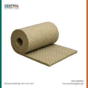 High-Density Rockwool Roll 60kg/m³ (1m x 5m) | 50mm Industrial Grade Stone Wool for Fire-Proofing & Acoustic Insulation